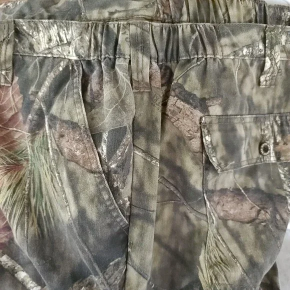 Mossy Oak cargo Hunting Pants size XXXL (38/50) stretchy waist ankle draw string
